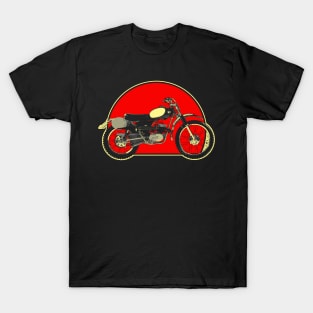 1968 Penton 100 Berkshire Retro Red Circle Motorcycle T-Shirt